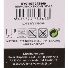 Thermosport Termo Style de Acero Inoxidable 1000 ml – 8 x 31,5 cm (6 Unidades)