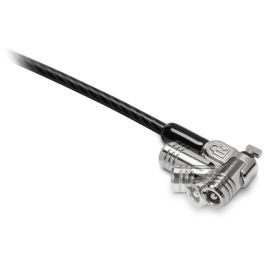 Kensington K65020EU Candado de Seguridad con Llave MicroSaver 2.0 para Portátil, Cable de Acero al Carbón, Negro/Plata