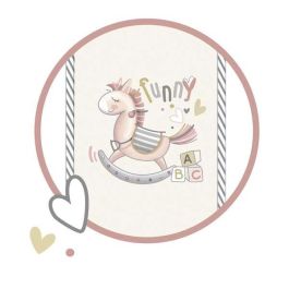 Decuevas Planchador Plegable Funny Rosa, Altura Regulable, 63x72x25 cm