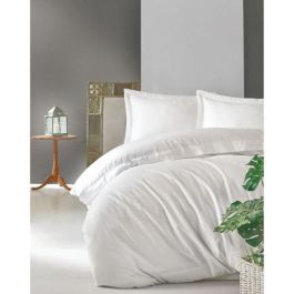 MEN8681875218046 Juego de Cama 100% Algodón Satén Blanco - Funda Nórdica 220x240 cm y 2 Fundas de Almohada 60x60 cm Precio: 63.50000019. SKU: B1JRKGKEKB