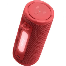 JBL Grip/255692 Altavoz Bluetooth Portátil 16W IP68 Rojo, Luz Ambiental, 14 Horas de Reproducción