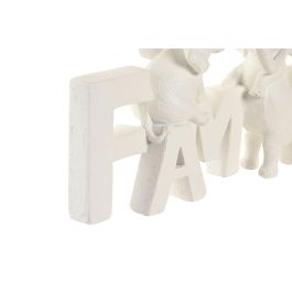 DKD Home Decor Decoración Oriental Blanca de Resina 30.5x5.5x12 cm (2 Unidades)