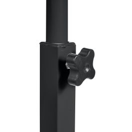 Inde Mesa Auxiliar Mad-Met Ajustable Negra 60x40x65-89 cm (3 Unidades)