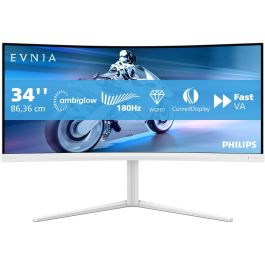 Philips Monitor Curvo 34M2C5501A 34 Pulgadas WQHD 1ms 180Hz VA 2xHDMI DP USB Blanco Precio: 397.50000037. SKU: B1EMRYGQGP
