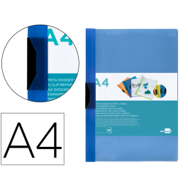 Liderpapel 45302 Carpeta Dossier Pinza Lateral Polipropileno DIN A4 Azul para 30 Hojas con Pinza Deslizante Precio: 0.99598004. SKU: B1CW5R5M5M