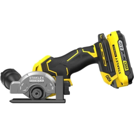 Stanley Fatmax SFMCM300D2-QW Mini Sierra Circular Brushless Litio 18V 75 mm con 2 Baterías 2Ah