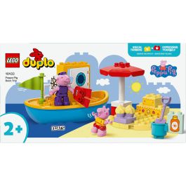 LEGO 10432 Duplo Peppa Pig Excursión en Barco con Abuelo Pig - Juguete de Construcción Acuático Flotante para Niños +2 Años