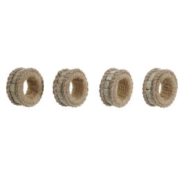 Anillo servilletero DKD Home Decor Natural Yute Resina Aluminio 6 x 3 x 6 cm 4 Piezas Precio: 4.79000038. SKU: B1JVC92T9C