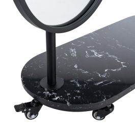 Espejo Recibidor Negro Metal-Mármol 80 X 32 X 175 cm