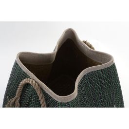 DKD Home Decor Cesta Boho Verde Rojo 40 x 38 x 40 cm (2 Unidades)