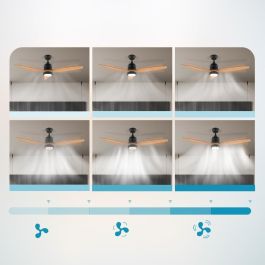 Ventilador de Techo con Luz Cecotec EnergySilence Aero 5230 18 W 40 W Negro Madera (3000-6500 K)