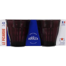 Duralex Picardie - Set de 4 Vasos 25 cl Morado/Cranberry 8.7x9 cm (12 Cajas)