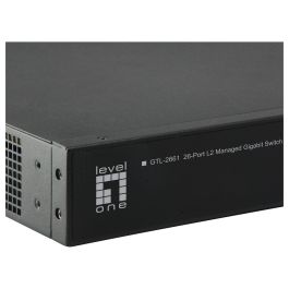 Level One GTL-2661 Switch Gestionado L2 Gigabit Ethernet 24x GE 2x10GSFP+ Montaje en Rack