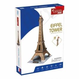 Explora EXP3301045400204 Puzzle 3D Torre Eiffel, Juego de Construcción 39 Piezas, Para Niños +5 Años