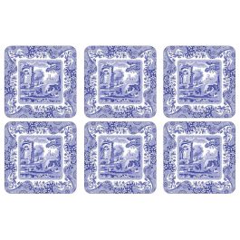 Spode Set 6 Posavasos Blue Italian de Corcho 10.5x10.5 cm