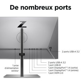 HP Z24q G3 Monitor QHD 23.8 Pulgadas (60.5 cm) con HDR 400 y Precisión de Color Profesional para Diseño Gráfico y Oficina Híbrida