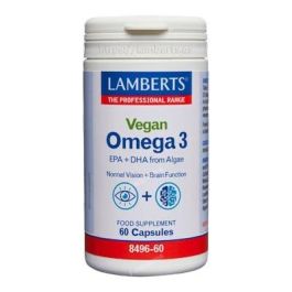 LAMBERTS Omega 3 Vegano 60 Cápsulas Aceite de Algas Marinas 150 mg EPA 300 mg DHA Precio: 42.8899999. SKU: B1JV63J3ZF