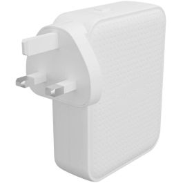 HYPER HJ1001WHWWGL Cargador Rápido Interior 3 Puertos USB-C para Móviles, Tablets, Portátiles y Mandos Consola Blanco