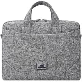 Rivacase 7921 Bandolera para Portátil Anvik 14" Gris Claro con Compartimento para Tablet y Bolsillos - Poliéster