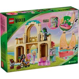 LEGO 75681 Glinda, Elphaba y Nessarose en Shiz University Set de Construcción de Fantasía, Edificio 2 plantas, Balcones, Sala Libros, Accesorios Oz +7 años