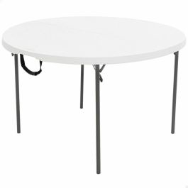 Lifetime Mesa Redonda Plegable por la Mitad Blanca D122X73 cm