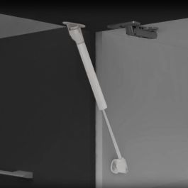 Emuca Lote de 10 pistones para puertas elevables H, 5kg, recorrido 80mm, con enganches, Acero y Plástico, Gris metalizado