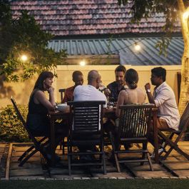 Home Deco Factory Guirnalda Exterior 10 Led 2,70m ABS/Plástico