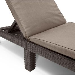 ALLIBERT Tumbona Daytona de Resina Trenzada con Cojín, Respaldo 4 Posiciones y Diseño Elegante - Marrón ALLIBERT Tumbona Daytona de Resina Trenzada con Cojín, Respaldo 4 Posiciones y Diseño Elegante - Marrón