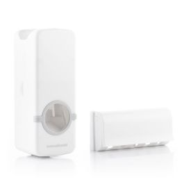 Pack Dispensador de Pasta Dental con Soporte para Cepillos y Dispensador de Jabón Líquido Automático Recargable InnovaGoods