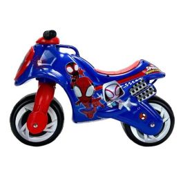 Injusa Correpasillos Moto Neox Spiderman para Niños +18 meses, Material Plástico, Color Azul, 69x27,5x49 cm