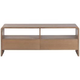 DKD Home Decor Mueble TV Urban Marrón de Madera de Paulownia y Olmo 120 x 40 x 45 cm con 2 Cajones