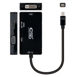 Cable Conversor Nanocable 10.16.3302-BK/ Mini Displayport Macho - VGA Hembra/ HDMI Hembra/ DVI Hembra Precio: 16.50000044. SKU: B1AH7P3FQ6