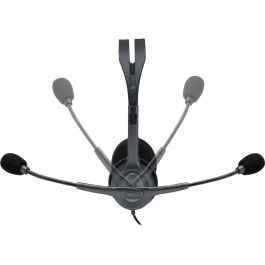 Logitech H111 Auriculares Estéreo con Micrófono Giratorio para Múltiples Dispositivos, PC, Smartphone y Tablet, Jack 3.5mm