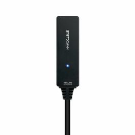 Nanocable 10.01.1311 Cable Alargador USB-C 3.2 Gen1 con Amplificador Activo, Macho-Hembra, 5m, Negro, 5 Gbps (No vídeo)