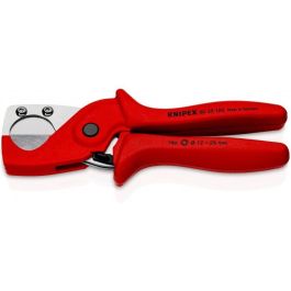 Knipex 90 25 185 Cortatubos para tubos de plástico y compuestos de acero y plástico, rojo 185 mm