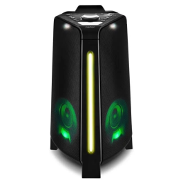 Medion MED1717419551028 Altavoz Estándar 2 x 22 W RMS con Anillo LED Multicolor y Luz Estroboscópica