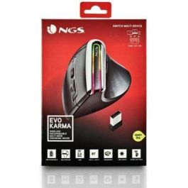NGS Ratón Vertical EVO KARMA Inalámbrico, Ergonómico, Tecnología Multidispositivo, 5 Botones Silenciosos, 3200 DPI