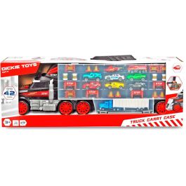 DICKIE TOYS Camión de transporte con 42 piezas y coches metálicos (Edad: +3 años)