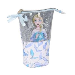 Estuche Escolar Frozen Memories Azul Blanco 8 x 19 x 6 cm