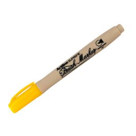 Rotulador Artline Supreme Brush Epfs Pintura Base De Agua Punta Tipo Pincel Trazo Fino Amarillo 12 unidades