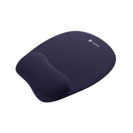 NATEC CHIPMUNK Alfombrilla Ratón Ergonómica con Reposamuñecas Antideslizante de Tela y Espuma de Memoria Azul Oscuro 235x195 mm