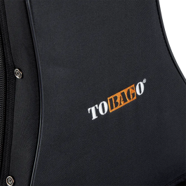 TOBAGO Funda Semirrígida Guitarra Acústica Dreadnought y Auditorium Negro Poliéster 600D Terciopelo