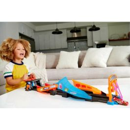 Circuit Glow Racers - Mattel - HPD80 - Juguete de carreras que brilla en la oscuridad para niños a partir de 4 años