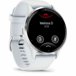 Garmin GAR1701774180445 Reloj GPS Conectado Venu 3 WiFi, 35,4 mm (1.4), Acero plateado, Caja blanca, Correa silicona blanca