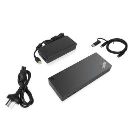 Lenovo ThinkPad Hybrid USB-C Dock, 3x USB 3.1, 2x USB 2.0, 2x USB-C, 2x HDMI, 2x DisplayPort, RJ-45, 135W, Carga Rápida, Doble Monitor 4K