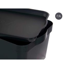 Caja Plastico Con Tapa 7,5L Antracita Kipit 21X14CM (12 Unidades) Caja Plastico Con Tapa 7,5L Antracita Kipit 21X14CM (12 Unidades)