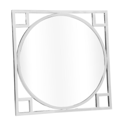 DKD Home Decor Espejo de Pared Oriental Plateado de Acero y Cristal, con Medidas 70 cm (Alto) x 70 cm (Ancho) x 2 cm (Profundo) Precio: 176.50000049. SKU: S3023087