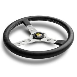 MOMO MOMVPROHERIT35SR Volante Prototipo Heritage 350mm Piel Negra Brazos Plata Costuras Blancas Universal Competición y Simulador Hecho en Italia MOMO MOMVPROHERIT35SR Volante Prototipo Heritage 350mm Piel Negra Brazos Plata Costuras Blancas Universal Competición y Simulador Hecho en Italia