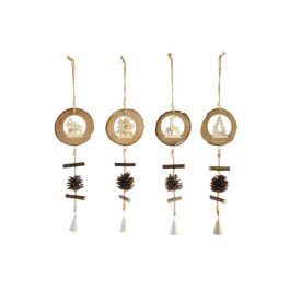 DKD Home Decor Decoración Colgante Navidad Alpina Natural Blanco 4x42x8 cm MDF Piña Metal (12 Unidades) Precio: 14.32398. SKU: B1ASWZVM64