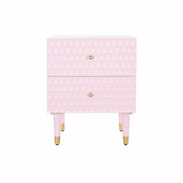 Mesita de Noche DKD Home Decor 52 x 42 x 65 cm Metal Rosa claro Madera de mango Mesita de Noche DKD Home Decor 52 x 42 x 65 cm Metal Rosa claro Madera de mango
